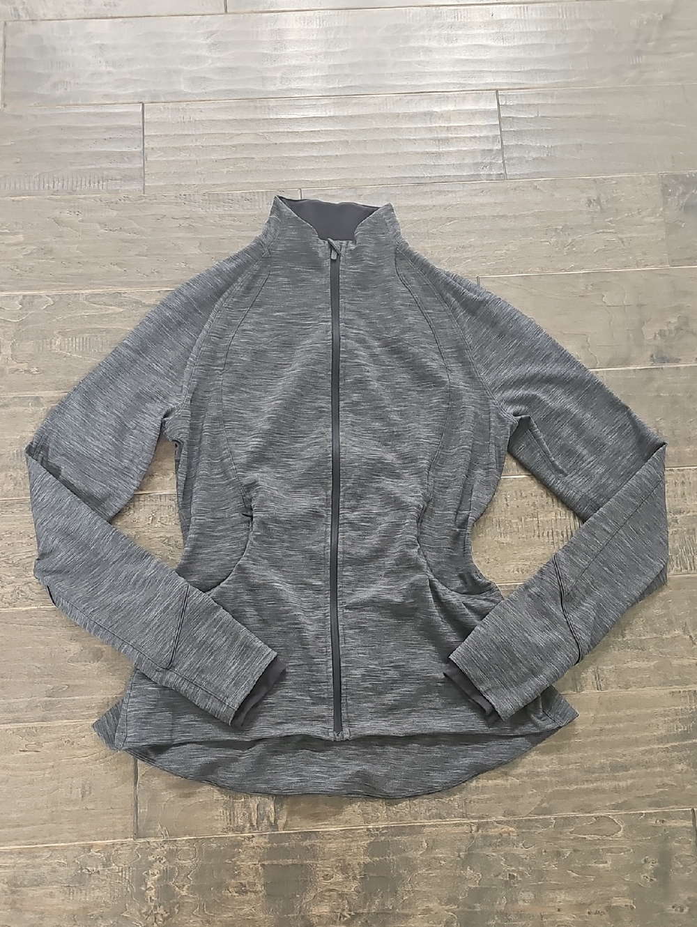 Lululemon Heather Gray Gait Keeper Full-Zip Athletic Jacket Sz 8 - Picture 10 of 10